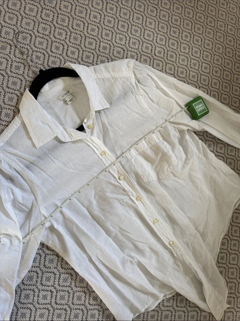J. Crew White Long-Sleeve Casual Button-Down Shirt